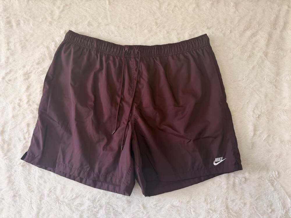 Nike Sportswear Club Woven Flow Shorts Mens 2XL Burgundy Crush Maroon